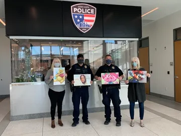 A Change 4 Love painting delivered to a child
