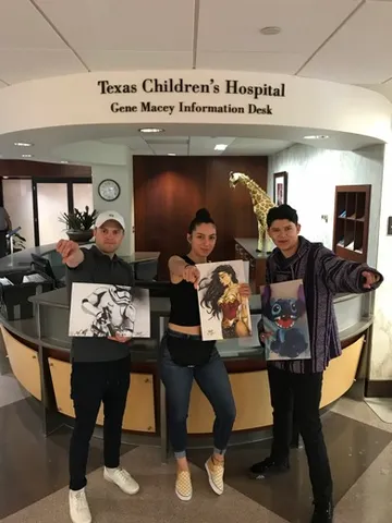 A Change 4 Love painting delivered to a child