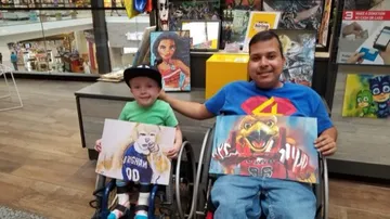 A Change 4 Love painting delivered to a child