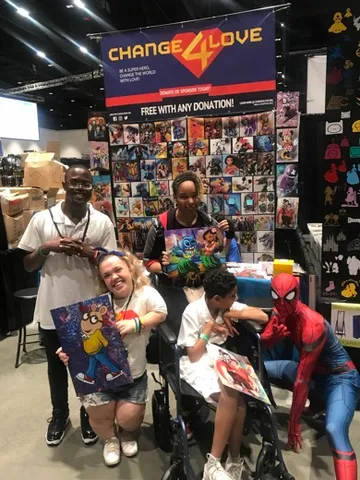 A Change 4 Love painting delivered to a child