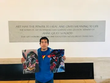 A Change 4 Love painting delivered to a child