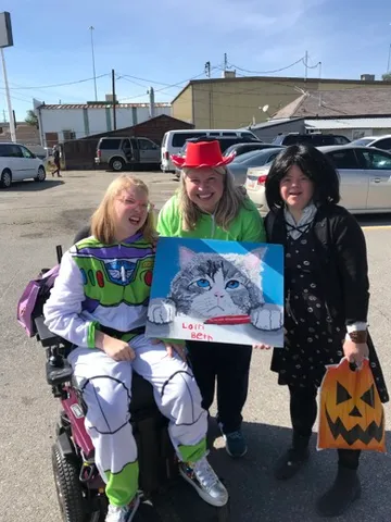 A Change 4 Love painting delivered to a child