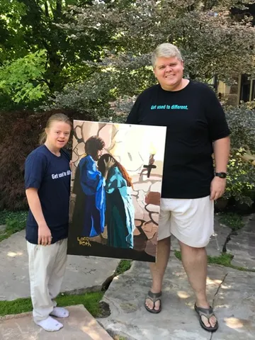 A Change 4 Love painting delivered to a child