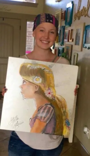 A Change 4 Love painting delivered to a child