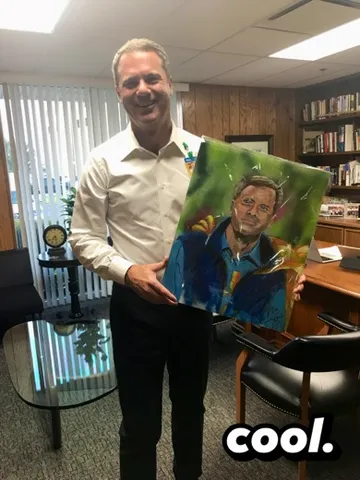A Change 4 Love painting delivered to a child