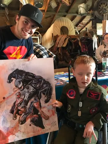 A Change 4 Love painting delivered to a child