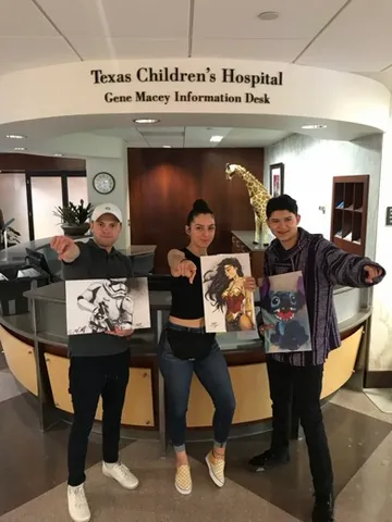 A Change 4 Love painting delivered to a child
