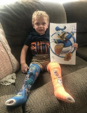 A Change 4 Love painting delivered to a child