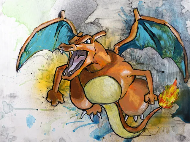Pokémon painting by a Change 4 Love artist