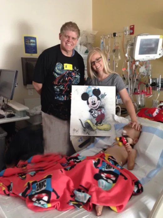 A Change 4 Love painting at a children's hospital