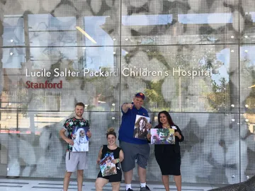 A Change 4 Love painting delivered at a children's hospital